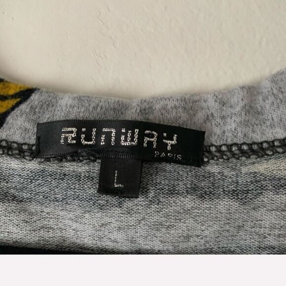 Runway grey/black/gold knitted ropes long sweater/dress, long sleeves, Large - Picture 9 of 9